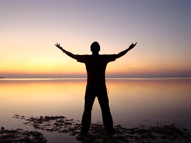 man on beach